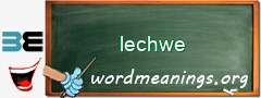 WordMeaning blackboard for lechwe
